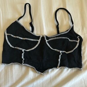 Black crop top